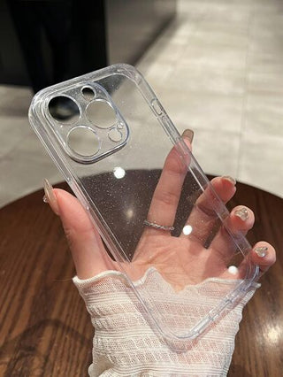 قضية هاتف ناعمة مزينة بالبريق 1.5 مم متوافقة مع iPhone 16 برو ماكس/16/16 برو/16 بلس/15/15 برو ماكس/15 بلس/15 برو/14 برو ماكس/14 برو/14/13 برو ماكس/13/13 برو/13 برو ماكس/12/12 برو ماكس/12 برو/11/11 برو ماكس/11 برو، تصميم شفاف