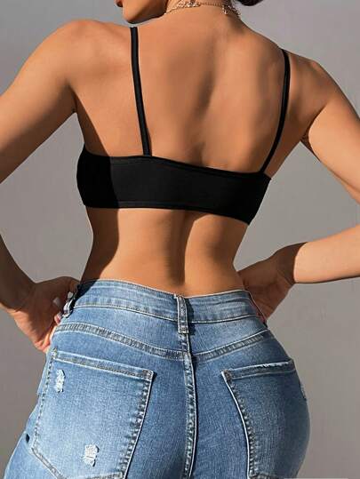 Shein Underwear&Sleepwear Basics طقم حمالة صدر سادة - 3 قطع