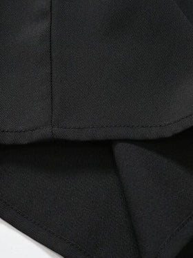 Manfinity Homme ملابس علوية رجالي بياقة مفرقعة وقصة فضفاضة، موسم الخريف، أكمام طويلة