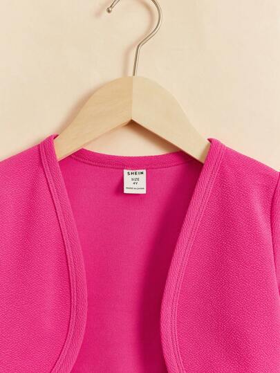 SHEIN جاكيت مفتوح امامي بنت طفل