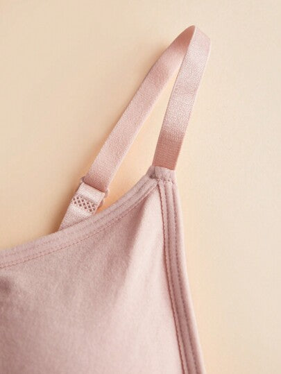 Shein Underwear&Sleepwear Basics صدرية لاسلكي موحدة اللون 3 قطع