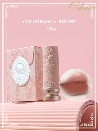 COLORROSE أحمر شفاه بلمعة وخمولي، أحمر شفاه ذو لون حيوي فائق، أحمر شفاه عالي الصبغة، صيغة كريمية مرطبة، بلون شاي الحليب التايلاندي