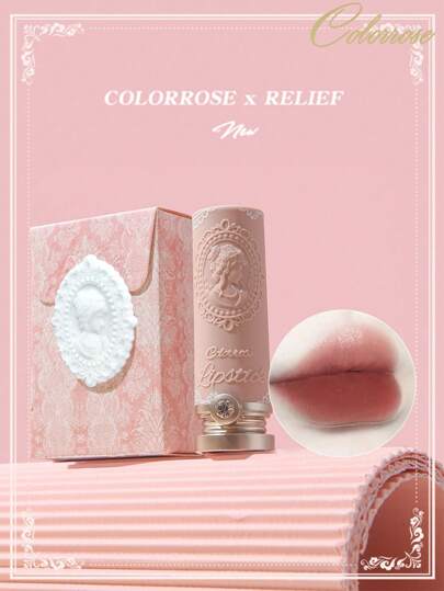 COLORROSE أحمر شفاه بلمعة مطفأة، أحمر شفاه ذو لون حيوي فائق، أحمر شفاه عالي الصبغة، صيغة كريمية مرطبة، لون أحمر تمر هندي
