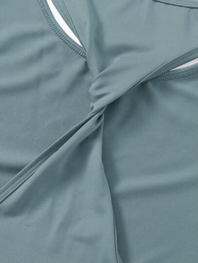 Cheerettes 3 قطع طقم رياضي بتصميم ألوان متداخلة للنساء