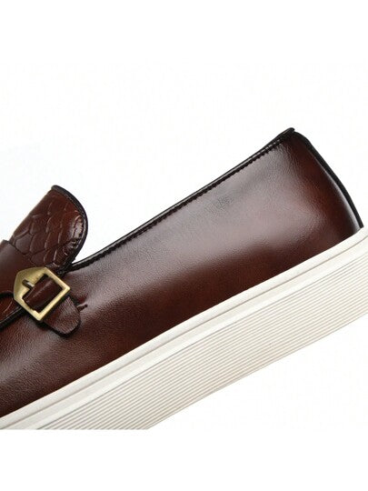 أحذية جلدية رجالية كاجوال جديدة لربيع 2025 ، أحذية رجالية عصرية بتصميم بريطاني أنيق وذات تهوية مناسبة للصيف
