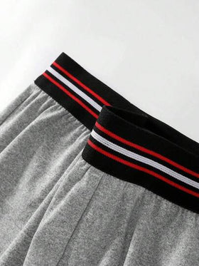SHEIN أطقم ملابس سفلية للمنزل رجالية شريط الخط