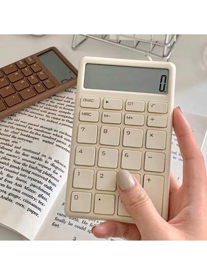 أدوات مكتبية ومدرسية آلة حاسبة محمولة بسيطة مكونة من 12 رقمًا للاستخدام المكتبي والمدرسي