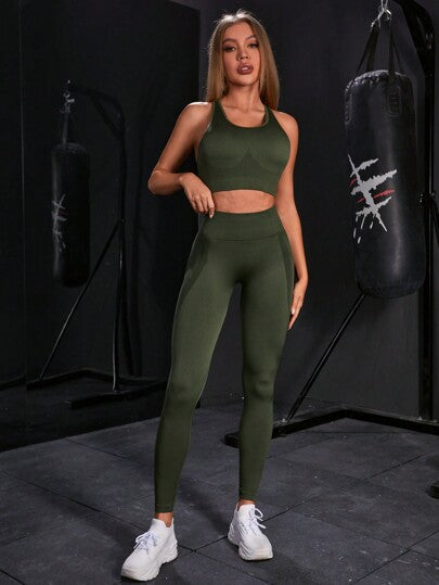 POWERISTA Powerista طقم سترة رياضية قابلة للشد التام والليجنز للنساء، طقم ليجنز للنساء
