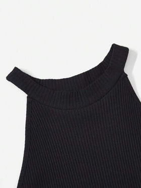 SHEIN Essnce لباس علوي رسن & بنطلون قصير بدون حزام