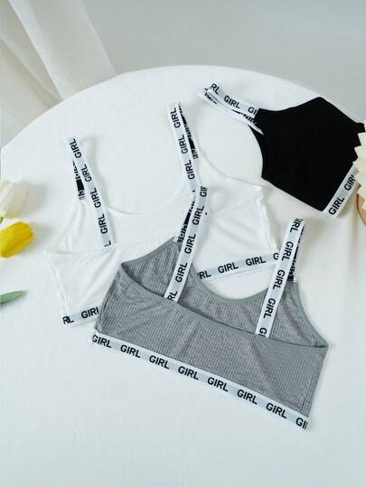 Shein Underwear&Sleepwear Basics رياضة البرازيلي المكشوفة 3 حبات يوغا ، رياضة البرازيلية الرياضية