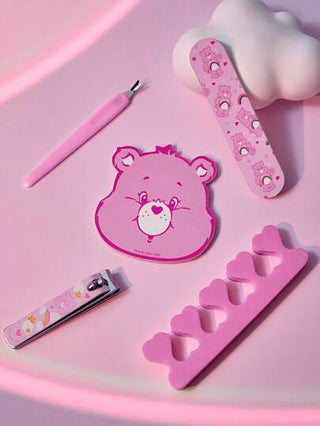 SHEIN X Care Bears طقم أدوات متنقلة للعناية باليد 5 قطع على شكل الدب الوردي، هدايا الدب المبتهج