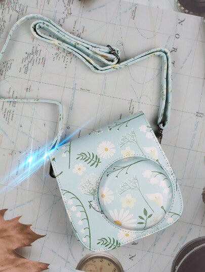 popoto حقيبة كاميرا واقية لحقيبة جلدية صغيرة من البولي يوريثان 12/11/9/8/8 + كاميرا فورية، حقيبة جلدية أنيقة هدية في الهواء الطلق