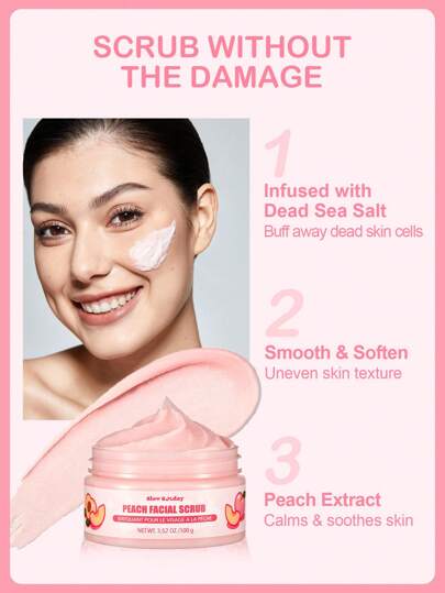 مقشر وجه SlowSunday Peach Face، خوخ، تقشير لمشاكل الوجه، العناية بالبشرة، ليوم الحب، هدية عيد الحب، هدية عيد الحب، لرمضان ومهرجان رمضان وهدايا