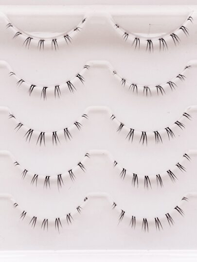 Beauty Showme 5 أزواج من رموش العين السفلية الزائفة، مجموعة علوية وسفلية للرموش السفلية والعلوية، مستقيم J قزحية آسيوية ل- رموش المنك الكورية، رموش أفعى، رموش فردية كورية للرموش السفلية، رموش كاذبة صغيرة، رموش أسفل العين ومجموعات من الرموش الفردية،...