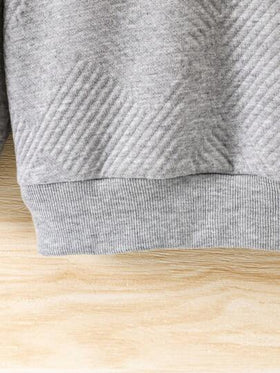 SHEIN سويت شيرت رقبة غير متماثلة للأولاد الصغار