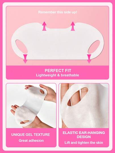 رقعة الذقن SlowSunday 3 PCS، وجه على شكل حرف V، رفع وتثبيت، لخريف/الخريف، K Beauty، ليوم الحب، هدية عيد الحب، هدية عيد الحب، لرمضان تجمعات مهرجان رمضان
