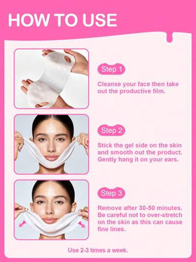 رقعة الذقن SlowSunday 3 PCS، وجه على شكل حرف V، رفع وتثبيت، لخريف/الخريف، K Beauty، ليوم الحب، هدية عيد الحب، هدية عيد الحب، لرمضان تجمعات مهرجان رمضان