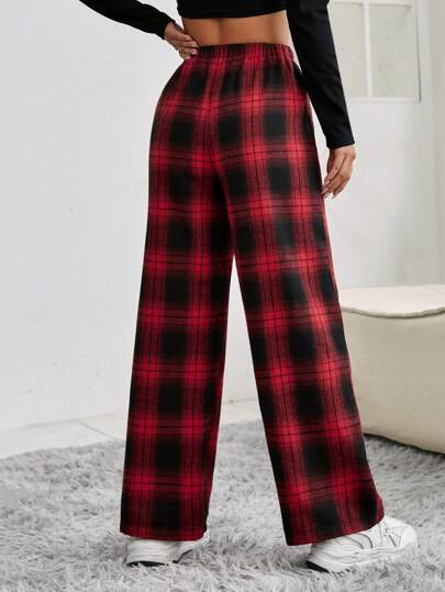 SHEIN PETITE بناطيل مطبوعة بشكل كشمير ذات خصر متعصر، ملابس رمضان