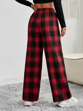 SHEIN PETITE بناطيل مطبوعة بشكل كشمير ذات خصر متعصر، ملابس رمضان