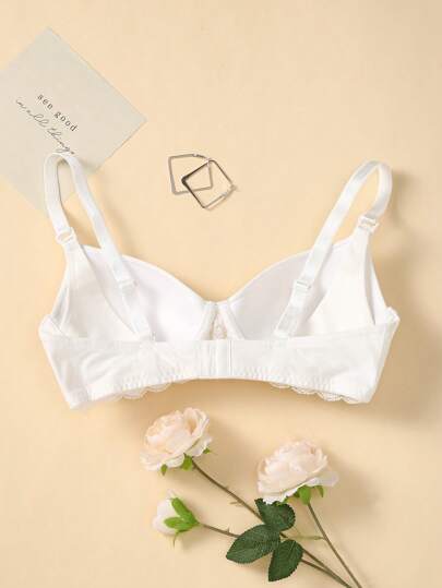 Shein Underwear&Sleepwear Maternity الأمومة الرباط تريم الملابس الداخلية الصدرية سلك سفلي