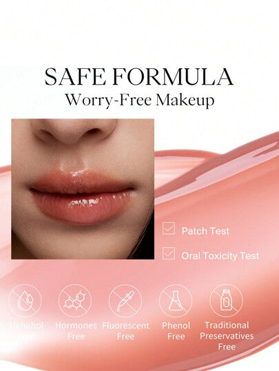 JOOCYEE أحمر الشفاه المرطب الرائع باللون الوردي الرمادي (Glazed Rouge 523) للعناية بالشفاه المرطبة والترطيب والملئ الطويل الأمد والذي لا يترك أثرًا على الشفاه