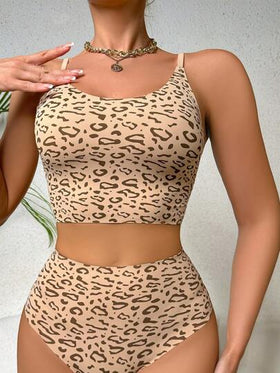 ثياب داخلية حمالة الصدر اللاسلكية بطبعة الفهد