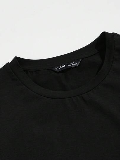 SHEIN للرجال طباعة النقش تي شيرت وبنطلون رياضي طقم بيجامة