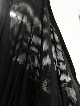SHEIN SXY فستان صيفي طويل ذو كتف واحد بأكمام نفاثة من شبكة تباينية، فستان موكب/ حفل راقص، فستان سكسي، فستان عيد الحب