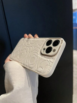 حافظة هاتف رخيصة من TPU الناعم بنمط زهرة الكاميليا والتفاح متوافقة مع أجهزة iPhone11 12 13 14 15 16 بلس بروماكس