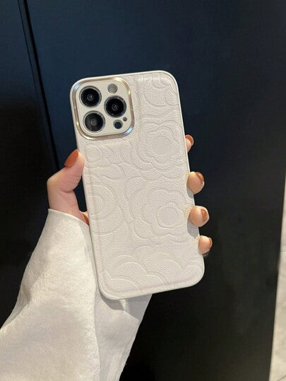 حافظة هاتف رخيصة من TPU الناعم بنمط زهرة الكاميليا والتفاح متوافقة مع أجهزة iPhone11 12 13 14 15 16 بلس بروماكس