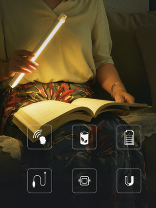 مصباح LED لاسلكي بحساس حركة و شريط لاصق مغناطيسي وجسم متحرك يمكن شحنه بواسطة USB بأطوال متغيرة 10/20/30cm، مناسب للمطبخ والحمام والسلالم والجدران والخزانة