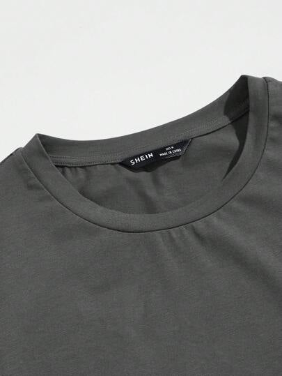 SHEIN طقم لباس استراحة تي شيرت وبنطلون طباعة الطيور للرجال