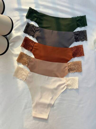 Shein Underwear&Sleepwear Basics مجموعة 5 حزم للملابس الداخلية بكشكش متباين