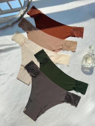 Shein Underwear&Sleepwear Basics مجموعة 5 حزم للملابس الداخلية بكشكش متباين