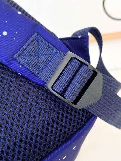 1 حقيبة ظهر صغيرة بسحاب مزينة برسوم كرتونية للصواريخ، مناسبة للأولاد والبنات