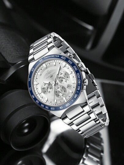 ساعة رجالية كوارتز REWARD بطراز أعمال وأزياء، الأيدي مضيئة، متعددة الوظائف، هدية عالية الجودة، تصميم كلاسيكي، حزام من الفولاذ المقاوم للصدأ