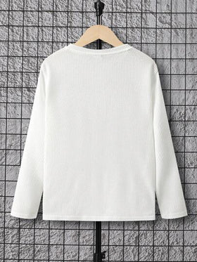 SHEIN تي شيرت أزرار أمامية ولد طفل