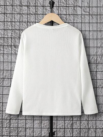 SHEIN تي شيرت أزرار أمامية ولد طفل