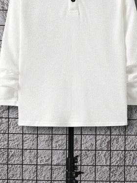 SHEIN تي شيرت أزرار أمامية ولد طفل