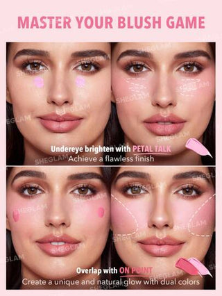 SHEGLAM أحمر خدود سائل Color Bloom-أحمر خدود سائل مقاوم للماء يدوم طويلاً، صبغة عالية لا يتلاشى، توهج طبيعي يدوم طويلاً، مكياج خفيف الوزن للوجه، أحمر خدود Christmas Pink عيد الأب التخرج عيد الميلاد العطلة الربيع الصيف Y2K فاخر أزياء مكياج مستحضرات...