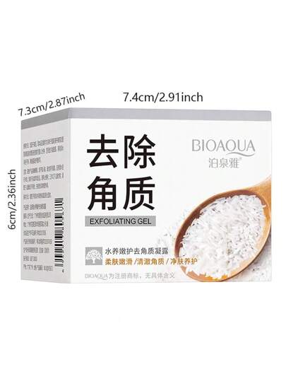 BIOAQUA غسول للوجه يحتوي على قشور الأرز وفيتامين ج ومستخلص الألوة فيرا بسعة 140 جم يزيل بلطف الخلايا الميتة , للعناية اليومية بالبشرة