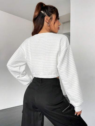 Flirla بلايز ثقيلة الصاف كاجوال