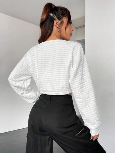 Flirla بلايز ثقيلة الصاف كاجوال