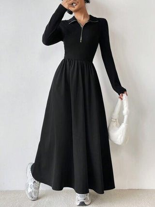 فساتين حريمي EZwear فستان خط A بسحاب أمامي