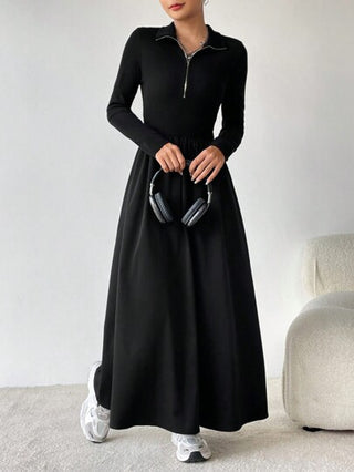 فساتين حريمي EZwear فستان خط A بسحاب أمامي