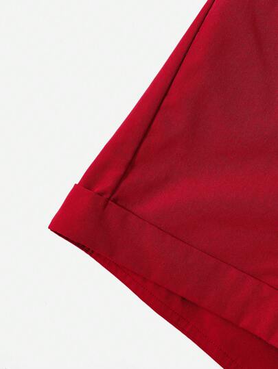 SHEIN Essnce لباس علوي رسن & بنطلون قصير بدون حزام
