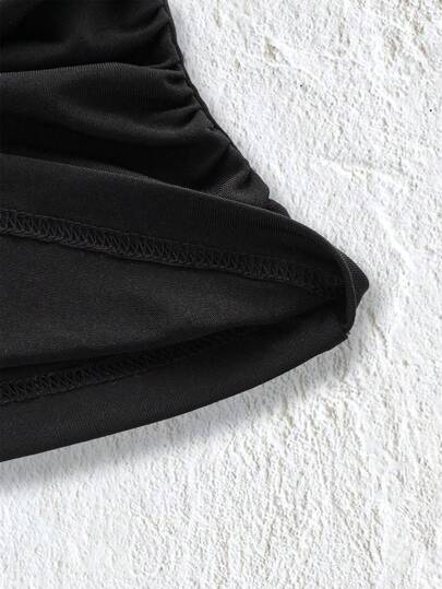 EZwear خزان صيفي أحادي اللون بغضون جانبي للاستخدام اليومي