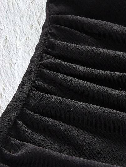 EZwear خزان صيفي أحادي اللون بغضون جانبي للاستخدام اليومي
