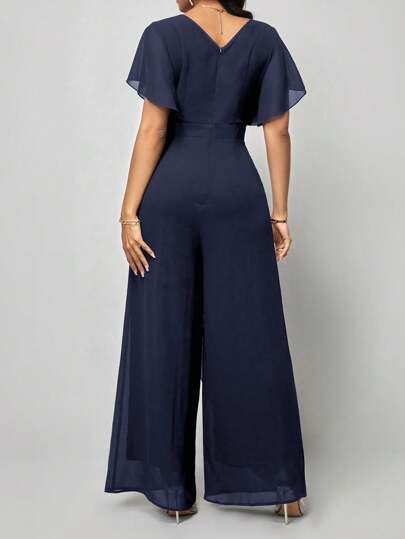 SHEIN Clasi بدسويت بساق واسع للنساء اكمام فراشة