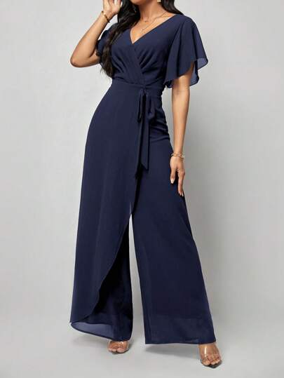 SHEIN Clasi بدسويت بساق واسع للنساء اكمام فراشة
